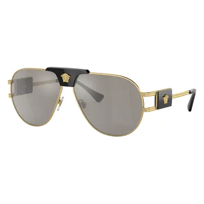 Versace Man Sunglass VE2252 - Frame color: Gold, Lens color: Light Grey Mirror Silver