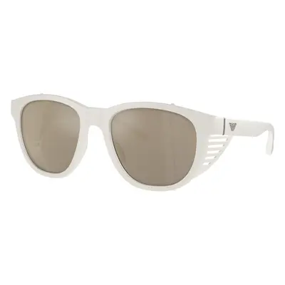 Emporio Armani Man Sunglass EA4216U - Frame color: Matte White, Lens color: Light Brown Mirror 