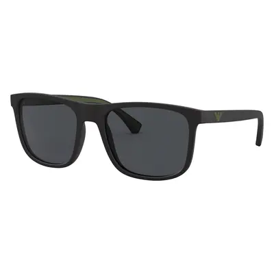 Emporio Armani Man Sunglass EA4129 - Frame color: Matte Black, Lens color: Grey