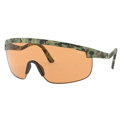 Polo Ralph Lauren Man Sunglass PH4156 - Frame color: Matte Green Camouflage, Lens color: Orange