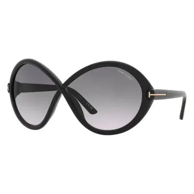 Tom Ford Woman Sunglass Jada - Frame color: Black Shiny, Lens color: Grey