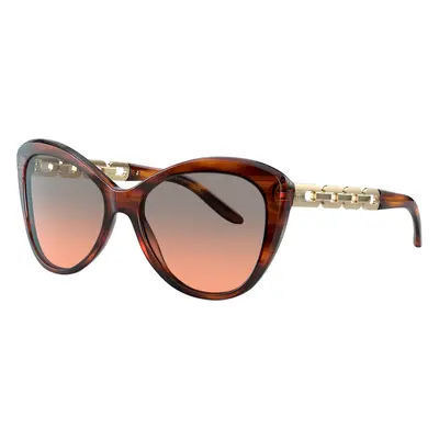 Ralph Lauren Woman Sunglass RL8184 - Frame color: Shiny Striped Havana, Lens color: Grey Gradie