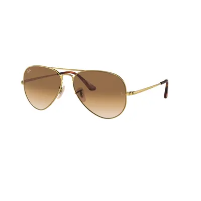 Ray-Ban Unisex Sunglass RB3689 Aviator Metal II - Frame color: Arista Gold, Lens color: Light B