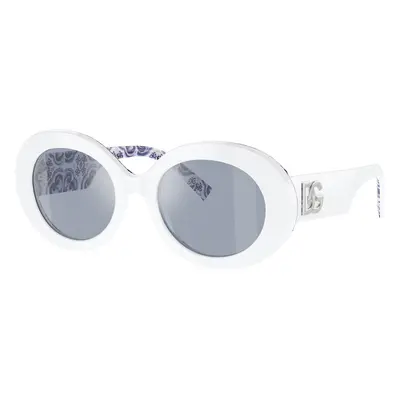 Dolce&Gabbana Woman Sunglass DG4448 - Frame color: White On Blue Maiolica, Lens color: Light Bl