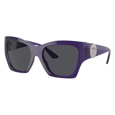 Versace Woman Sunglass VE4452 - Frame color: Transparent Purple, Lens color: Dark Grey