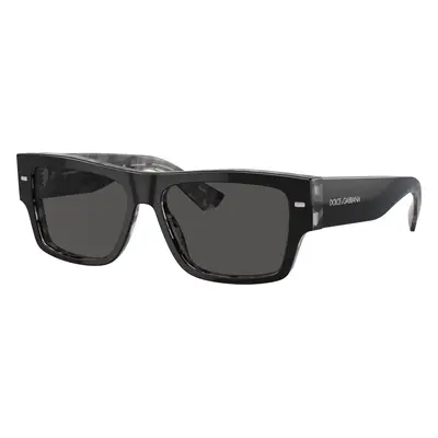 Dolce&Gabbana Man Sunglass DG4451 - Frame color: Black On Grey Havana, Lens color: Dark Grey