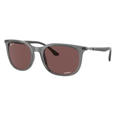 Ray-Ban Unisex Sunglass RB4386 - Frame color: Transparent Grey, Lens color: Dark Violet