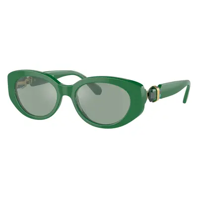 Swarovski Woman Sunglass SK6002 - Frame color: Dark Green, Lens color: Azure Internal Mirror Si