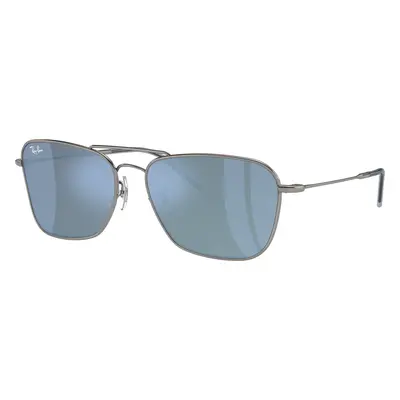 Ray-Ban Unisex Sunglass RBR0102S Caravan Reverse - Frame color: Gunmetal, Lens color: Light Blu