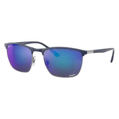 Ray-Ban Unisex Sunglass RB3686 Chromance - Frame color: Blue On Gunmetal, Lens color: Blue