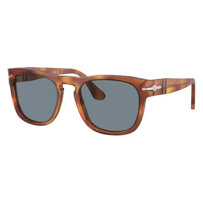 Persol Unisex Sunglass PO3333S Elio - Frame color: Terra Di Siena, Lens color: Light Blue