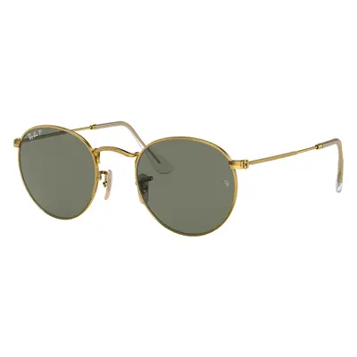 Ray-Ban Man Sunglass RB3447 Round Metal - Frame color: Arista Gold, Lens color: G-15 Green