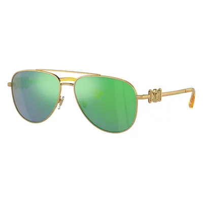 Versace Unisex Sunglass VK2002 Kids - Frame color: Gold, Lens color: Light Green Mirror Green