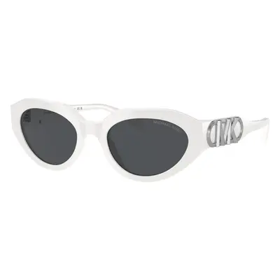 Michael Kors Woman Sunglass MK2192 Empire Oval - Frame color: Optic White, Lens color: Grey Sol