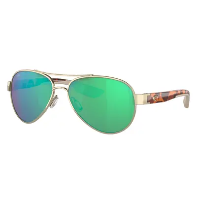 Costa Woman Sunglass 6S4006 Loreto - Frame color: Rose Gold, Lens color: Green Mirror