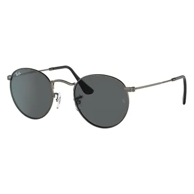 Ray-Ban Unisex Sunglass RB3447 Round Metal Antiqued - Frame color: Gunmetal, Lens color: Dark G