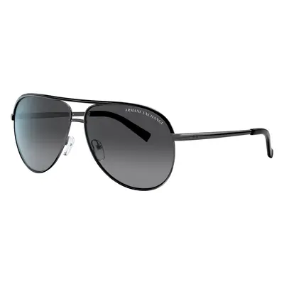 Armani Exchange Unisex Sunglass AX2002 - Frame color: Shiny Gunmetal & Black, Lens color: Gradi