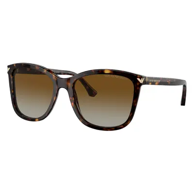 Emporio Armani Woman Sunglass EA4060 - Frame color: Shiny Havana, Lens color: Gradient Brown Po