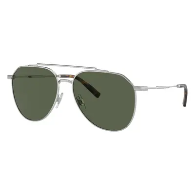 Dolce&Gabbana Man Sunglass DG2296 - Frame color: Silver, Lens color: Dark Green Polarized