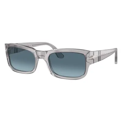 Persol Unisex Sunglass PO3326S - Frame color: Transparent Grey, Lens color: Azure Gradient Blue