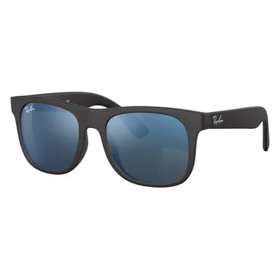 Ray-Ban Unisex Sunglass RB9069S Justin Kids - Frame color: Rubber Black, Lens color: Blue Mirro