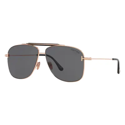 Tom Ford Man Sunglass Jaden - Frame color: Shiny Silver, Lens color: Grey