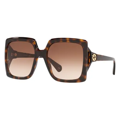 Gucci Woman Sunglass GG0876S - Frame color: Tortoise, Lens color: Brown