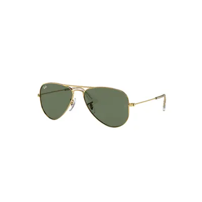 Ray-Ban Unisex Sunglass RB9506S Aviator Kids - Frame color: Arista Gold, Lens color: Dark Green