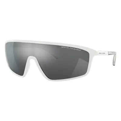 Armani Exchange Man Sunglass AX4119S - Frame color: Matte White, Lens color: Grey Mirror Silver