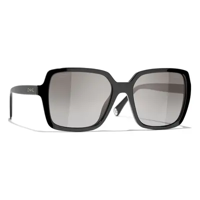 Chanel Woman Sunglass Square Sunglasses CH5505 - Frame color: Black, Lens color: Gray