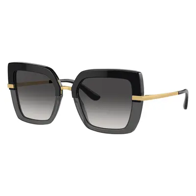 Dolce&Gabbana Woman Sunglass DG4373 - Frame color: Black On Transparent Black, Lens color: Ligh