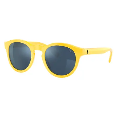 Polo Ralph Lauren Man Sunglass PH4184 - Frame color: Shiny Yellow, Lens color: Blue Mirror