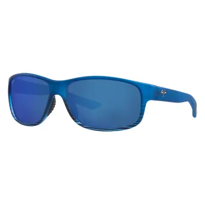 Maui Jim Unisex Sunglass Kaiwi Channel - Frame color: Blue Black Havana, Lens color: Blue Hawai