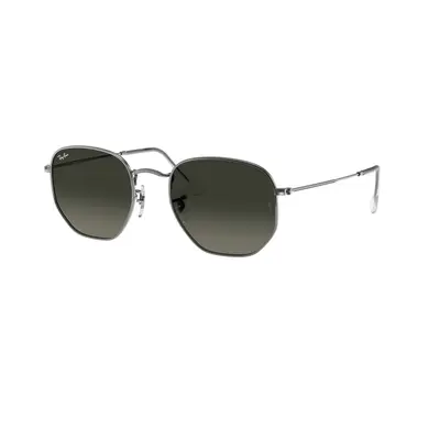 Ray-Ban Unisex Sunglass RB3548N Hexagonal Flat Lenses - Frame color: Gunmetal, Lens color: Grey