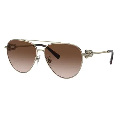 Tiffany & Co. Woman Sunglass TF3092 - Frame color: Pale Gold, Lens color: Brown Gradient