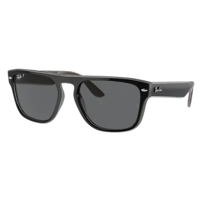 Ray-Ban Unisex Sunglass RB4407 - Frame color: Black & Light Grey & Transparent Grey, Lens color