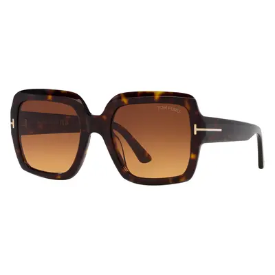 Tom Ford Woman Sunglass Kaya - Frame color: Tortoise Black, Lens color: Brown