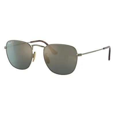 Ray-Ban Man Sunglass RB8157 Frank Titanium - Frame color: Gold, Lens color: Crystal Blue Polari