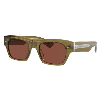 Oliver Peoples Unisex Sunglass OV5514SU Kasdan - Frame color: Dusty Olive, Lens color: Burgundy