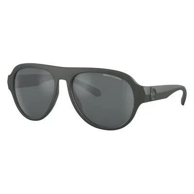 Armani Exchange Man Sunglass AX4126SU - Frame color: Matte Dark Green, Lens color: Light Grey M