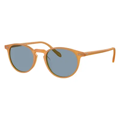 Oliver Peoples Unisex Sunglass OV5004SU Riley Sun - Frame color: Semi-Matte Amber Tortoise, Len