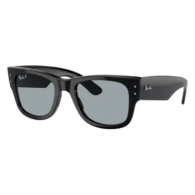 Ray-Ban Unisex Sunglass RB0840S Mega Wayfarer - Frame color: Black, Lens color: Dark Blue