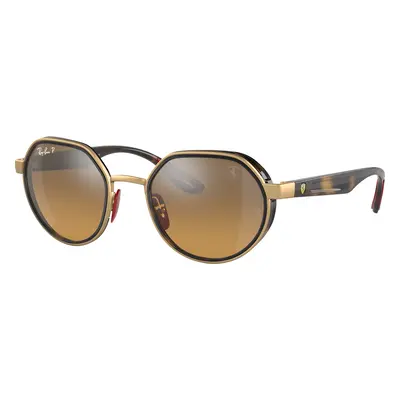 Ray-Ban Unisex Sunglass RB3703M Scuderia Ferrari Collection - Frame color: Gold, Lens color: Br