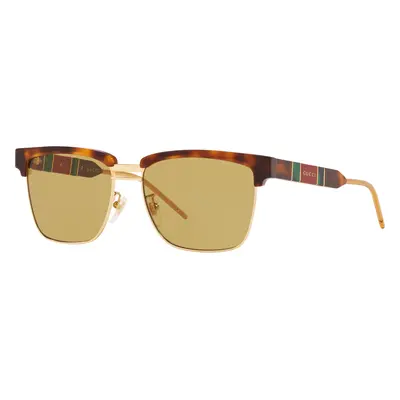 Gucci Man Sunglass GG0603S - Frame color: Tortoise, Lens color: Yellow