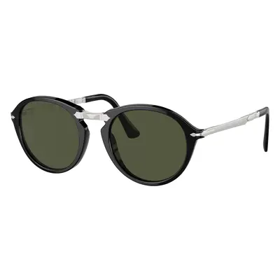 Persol Unisex Sunglass PO3274S - Frame color: Black, Lens color: Green