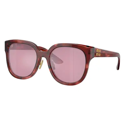 Miu Miu Woman Sunglass MU 01ZS - Frame color: Striped Garnet, Lens color: Bordeaux