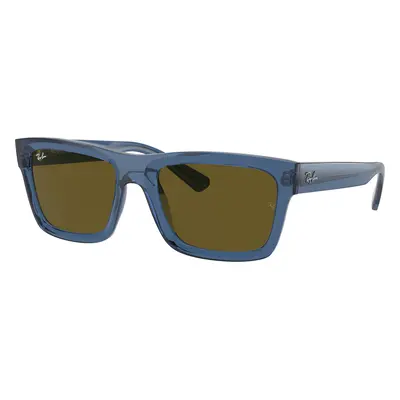 Ray-Ban Unisex Sunglass RB4396 Warren Bio-Based - Frame color: Transparent Dark Blue, Lens colo