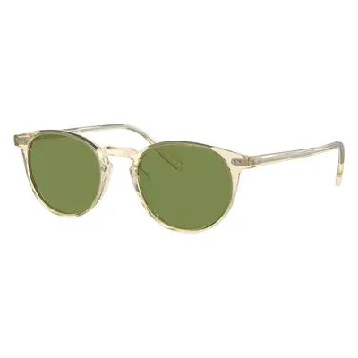 Oliver Peoples Unisex Sunglass OV5004SU Riley Sun - Frame color: Buff, Lens color: Green C