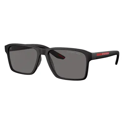 Prada Linea Rossa Man Sunglass PS 05YS - Frame color: Black Rubber, Lens color: Dark Grey Polar