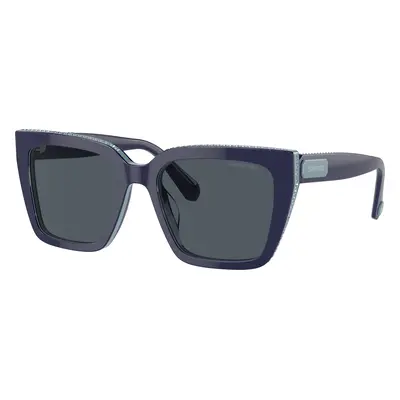 Swarovski Woman Sunglass SK6013 - Frame color: Blue, Lens color: Dark Grey